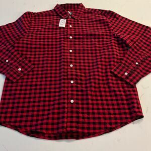 Children's Place Button Down Buffalo Plaid Shirt Size Adult Medium NWT